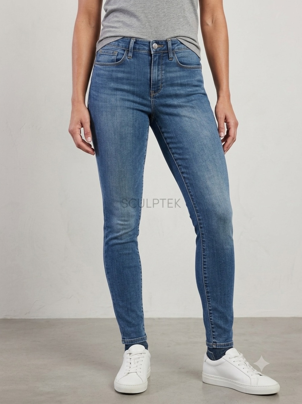 Athleta Women Sculptek Skinny Jeans Medium Wash‎ Blue Size 4